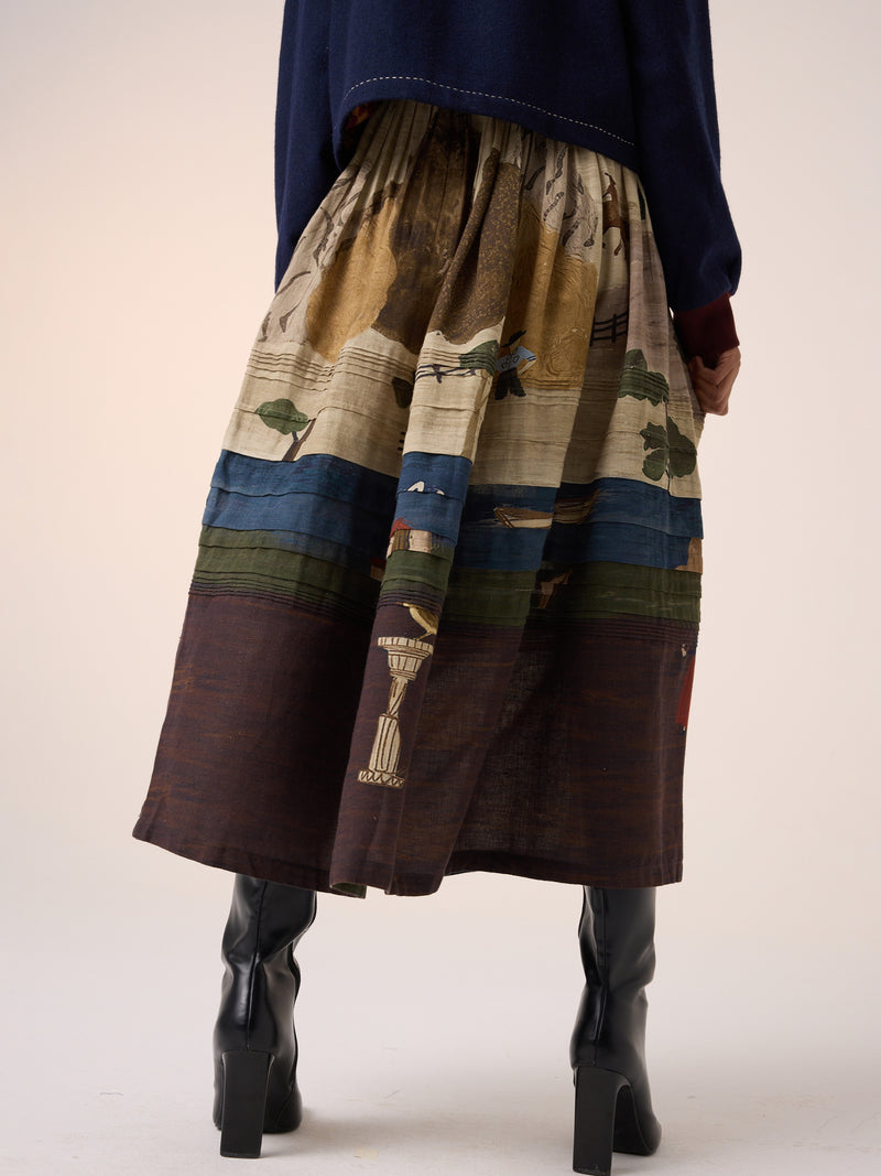 Pintuck Skirt