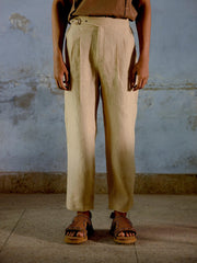 Linen Buckled Pants