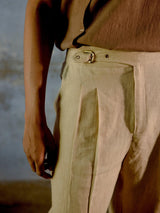 Linen Buckled Pants